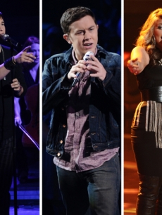 James Durbin, Scotty McCreery, Lauren Alaina on “American Idol,” May 4, 2011