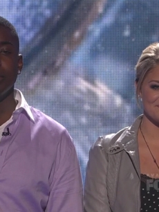 Jacob Lusk and Lauren Alaina await the verdict on “American Idol,” May 5, 2011