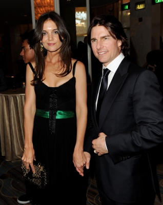 Katie Holmes and Tom Cruise arrive at the Simon Wiesenthal Center’s Annual National Tribute Dinner at the Beverly Wilshire Hotel in Beverly Hills, Calif. on May 5, 2011 