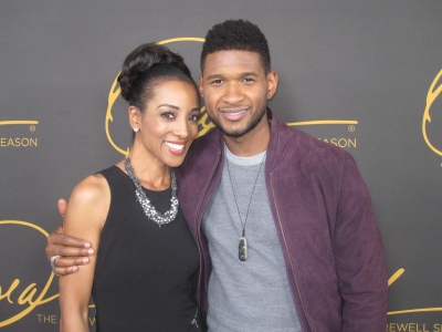 Access’ Shaun Robinson and Usher seen on the red carpet at the star-studded double-taping of “Surprise Oprah! A Farewell Spectacular,” Chicago, May 17, 2011
