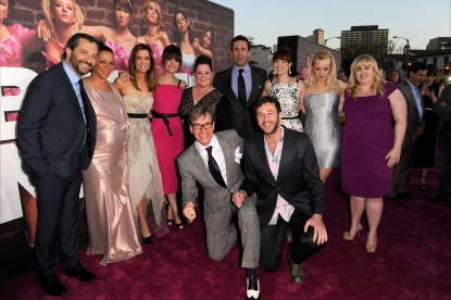 Judd Apatow, Maya Rudolph, Kristen Wiig, Rose Byrne, Melissa McCarthy, Jon Hamm, Ellie Kemper, Wendi McLendon-Covey, Rebel Wilson,Paul Feig and Chris O’Dowd at the premiere “Bridesmaids” in Los Angele on April 28, 2011
