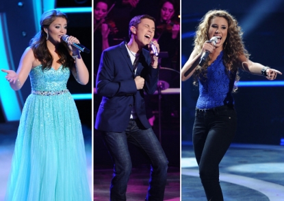 Lauren Alaina, Scotty McCreery and Haley Reinhart compete on “American Idol,” May 18, 2011