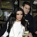 Kim Kardashian and Kris Humphries cuddle up at the Onitsuka Tiger And RCA Records Present The Release Of Avril Lavigne’s “Goodbye Lullaby” at SL in New York City on March 8, 2011 