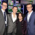 Peter Rice Chairman, Entertainment FOX Networks Group, Season 10 “American Idol” winner Scotty McCreery, Mike Darnell President Alternative Programming FOX Broadcasting and Kevin Reilly, President, Entertainment, FOX Broadcasting Co. during the Season 10 “American Idol” Grand Finale at the Nokia Theatre, Los Angeles, May 25, 2011