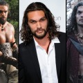 Jason Momoa as Khal Drogo (left) in “Game of Thrones,” on the red carpet in Las Vegas (center), and as Conan (right)
