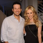 Tony Romo and Candice Crawford attend a private dinner hosted by Audi during Super Bowl XLV Weekend at the Audi Forum Dallas on February 5, 2011
