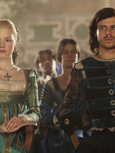 Holliday Grainger as Lucrezia Borgia and Francois Arnaud as Cesare Borgia in “The Borgias”