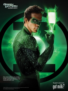 Ryan Reynolds’ “Green Lantern” Got Milk poster, May 2011
