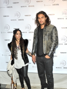 Lisa Bonet and Jason Momoa attend the 5th annual fundraiser for Shine on Sierra Leone at a private residence, Venice, Calif., on May 25, 2011