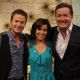 Billy Bush, Kit Hoover and Piers Morgan on Access Hollywood Live on May 26, 2011