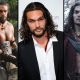 Jason Momoa as Khal Drogo (left) in “Game of Thrones,” on the red carpet in Las Vegas (center), and as Conan (right)
