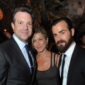 Jason Sudeikis, Jennifer Aniston and Justin Theroux attend the Movie Awards After Party Sponsored By Yoostar at Soho House in West Hollywood, Calif. on June 5, 2011 