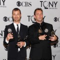 Winners of Best Musical for “The Book of Mormon” Matt Stone and Trey Parker attend the press room during the 65th Annual Tony Awards at the The Jewish Community Center in Manhattan in New York City on June 12, 2011 