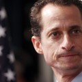 Anthony Weiner announces his resignation June 16, 2011 in the Brooklyn borough of New York City.
