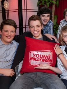 “Super 8” stars Riley Griffiths, Gabriel Basso, Zach Mills, Joel Courtney and Ryan Lee visit YoungHollywood.com at the Young Hollywood Studio in Los Angeles on May 22, 2011 