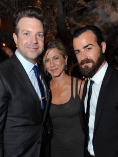Jason Sudeikis, Jennifer Aniston and Justin Theroux attend the Movie Awards After Party Sponsored By Yoostar at Soho House in West Hollywood, Calif. on June 5, 2011 