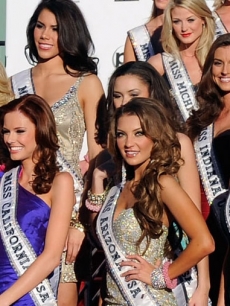 The 2011 Miss USA contestants as they arrive at the Planet Hollywood Resort & Casino in Las Vegas, Nev. on June 6, 2011 
