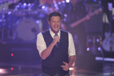 Blake Shelton performs on “The Voice,” June 7, 2011