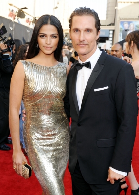 Camila Alves and Matthew McConaughey step out at the 39th AFI Life Achievement Award Honoring Morgan Freeman held at Sony Pictures Studios in Culver City, Calif. on June 9, 2011
