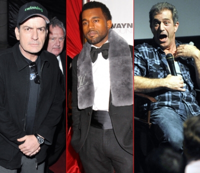 Charlie Sheen/Kanye West/Mel Gibson