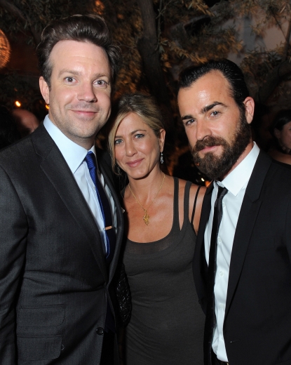 Jason Sudeikis, Jennifer Aniston and Justin Theroux attend the Movie Awards After Party Sponsored By Yoostar at Soho House in West Hollywood, Calif. on June 5, 2011 