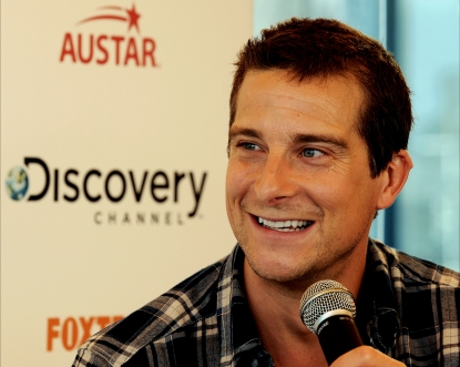 Bear Grylls, star “Man vs. Wild” speaks during a press conference in Sydney, Australia, on March 4, 2011