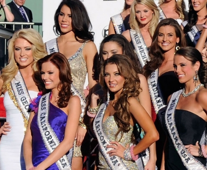 The 2011 Miss USA contestants as they arrive at the Planet Hollywood Resort & Casino in Las Vegas, Nev. on June 6, 2011 