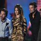 Shia LaBeouf, Rosie Huntington-Whiteley, Josh Duhamel, and Patrick Dempsey speak onstage during the 2011 MTV Movie Awards at Universal Studios’ Gibson Amphitheatre in Universal City, Calif., on June 5, 2011