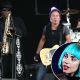 Clarence Clemons and Bruce Springsteen perform live with the E Street Band on day one of the 40th Pinkpop Festival at Megaland in Landgraaf, Netherlands on May 30, 2009 / inset: Lady Gaga