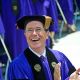 Stephen Colbert delivers the commencement speech at Northwestern University in Evanston, Ill., on June 17, 2011 
