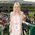 Dakota Fanning is spotted at the Evian VIP Suite at Wimbledon in London on June 20, 2011 