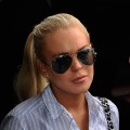 Lindsey Lohan arrives for a probation hearing at the Airport Branch Courthouse in Los Angeles on June 23, 2011