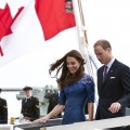 Prince William and his wife Catherine, Duchess of Cambridge, disembark from Her Majesty’s Canadian Ship Montreal on their arrival in Quebec City, on the fourth day of their nine-day tour of Canada on July 3, 2011