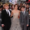Rupert Grint, Emma Watson and Daniel Radcliffe attend the world premiere of “Harry Potter and The Deathly Hallows - Part 2” at Trafalgar Square, London, on July 7, 2011