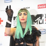Lady Gaga speaks at the MTV Video Music Aid Japan Press Conference at Billboard Live Tokyo in Tokyo on June 23, 2011 