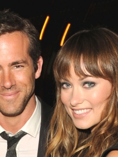 Ryan Reynolds and Olivia Wilde are all smile at the Details Magazine/ Ryan Reynolds Party held at Dominick’s Restaurant in Los Angeles on June 6, 2011 