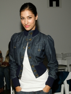 Janina Gavankar at rehearsals for the Farah Angsana Fall 2008 fashion show during Mercedes-Benz Fashion Week held at Smashbox Studios, Los Angeles, on March 13, 2008