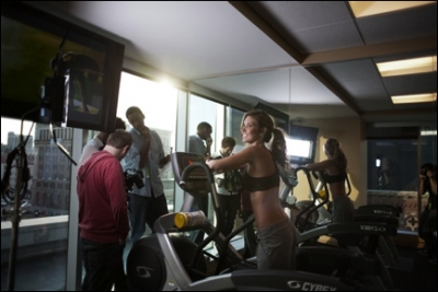 Audrina Patridge gets in some cardio while filming YOBI.tv web series, “Dream Maker” in Detroit, 2011