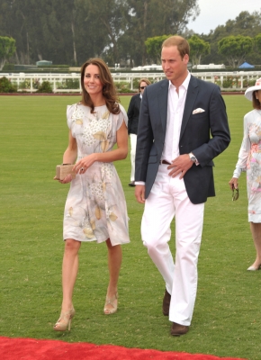 Catherine, Duchess of Cambridge and Prince William, Duke of Cambridge arrive at The Foundation Polo Challenge sponsored by Audi at the Santa Barbara Polo & Racquet Club in Santa Barbara, Calif., on July 9, 2011