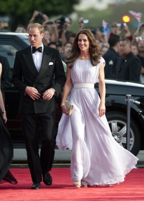 Catherine, Duchess of Cambridge and Prince William, Duke of Cambridge arrive at the 2011 BAFTA Brits To Watch Event at the Belasco Theatre in Los Angeles on July 9, 2011