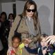 Angelina Jolie, Shiloh and Zahara arrive at LAX Airport on September 18, 2010 in Los Angeles