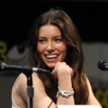 Jessica Biel smiles during the ‘Total Recall’ Panel at Comic-Con 2011 in San Diego, Calif., on July 22, 2011 
