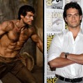 Henry Cavill as Theseus in “Immortals” (left), and at Comic-Con in San Diego (right)
