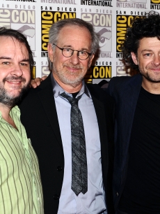 Peter Jackson, Steven Spielberg and Andy Serkis attend “The Adventures of Tintin” during Comic-Con 2011 in San Diego, Calif. on July 22, 2011