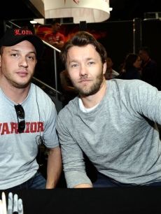Tom Hardy and Joel Edgerton appear at the “Warrior” autograph signing at the Lionsgate booth during Comic-Con 2011, San Diego, on July 22, 2011