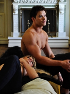 Kellan Lutz is seen behind the scenes as he models for the Dylan George and Abbot + Main by Dylan George Fall 2011 campaign with Anne V