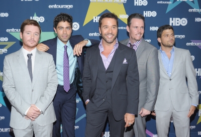 Kevin Connolly, Adrian Grenier, Jeremy Piven, Kevin Dillon and Jerry Ferrara bond for one last time at the final season premiere of “Entourage” in New York City on July 19, 2011