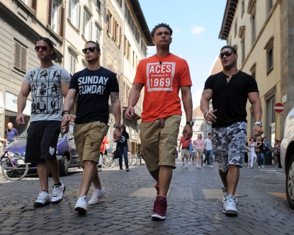 The boys of the “Jersey Shore” step out in Italy