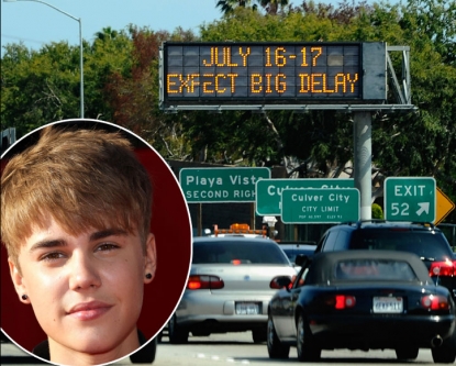 Justin Bieber / Los Angeles’ 405 freeway