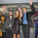 Shia LaBeouf, Rosie Huntington-Whiteley and Michael Bay wave to fans at the ‘Transformers: Dark of the Moon’ stage greeting at Osaka Station City Cinema in Osaka, Japan, on July 16, 2011 